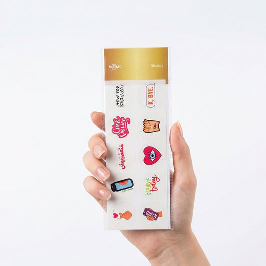 Transparent Stickers (10 pcs) (4 Designs)