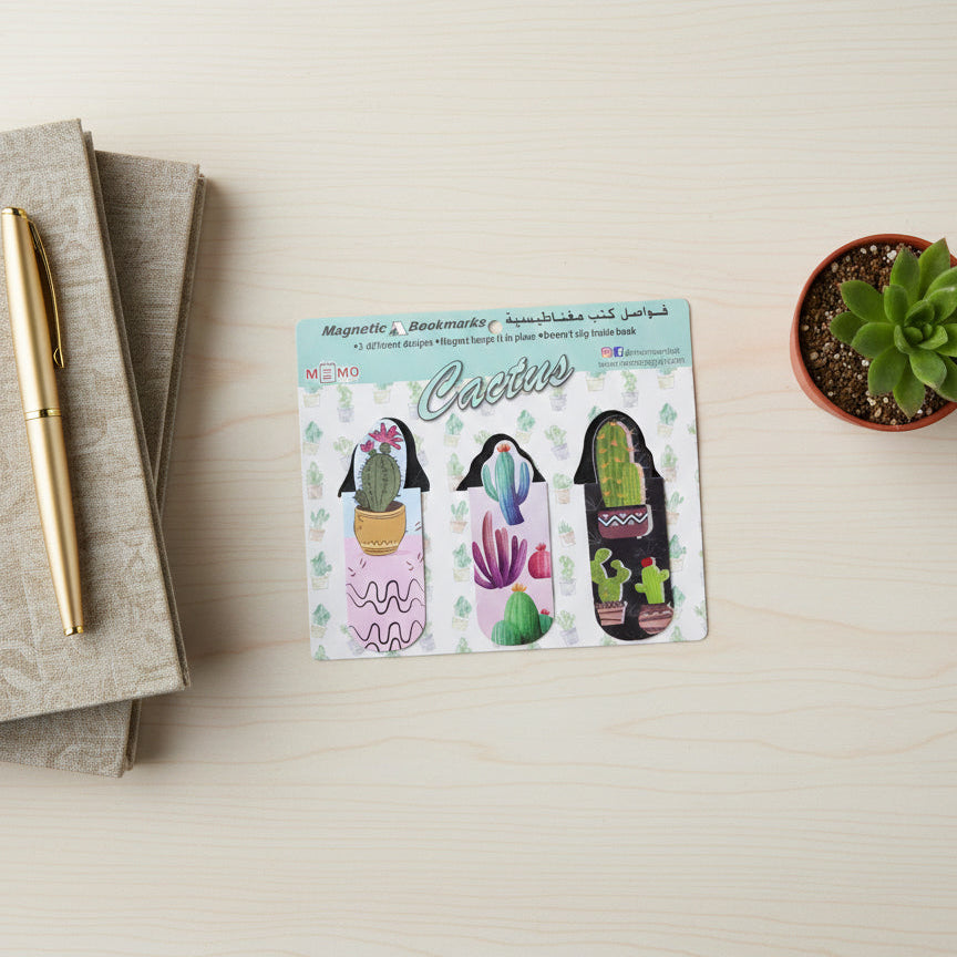 Magnetic Bookmarks – Cactus (3 pcs)