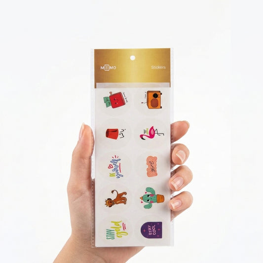 Transparent Stickers (10 pcs) (4 Designs)