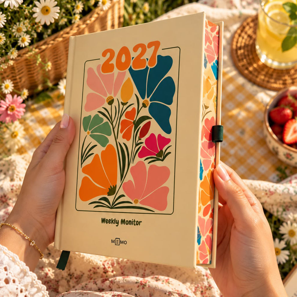 Memo Bloom 2027 Weekly Monitor Box | Hardcover Planner Set – Memo Egypt