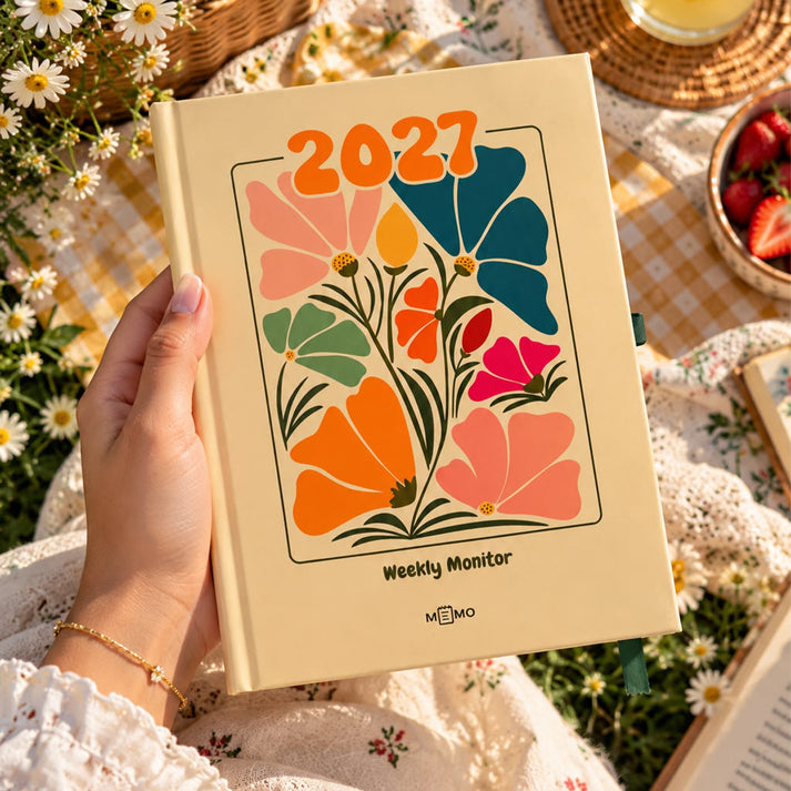 Memo Bloom 2027 Weekly Monitor Box | Hardcover Planner Set – Memo Egypt