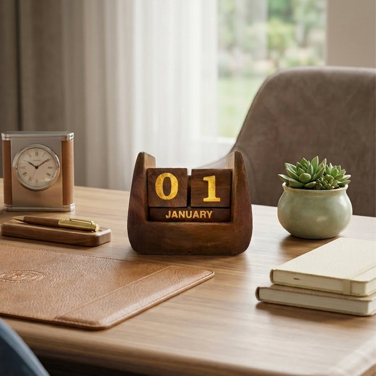 Timeless Rustic Wooden Calendar