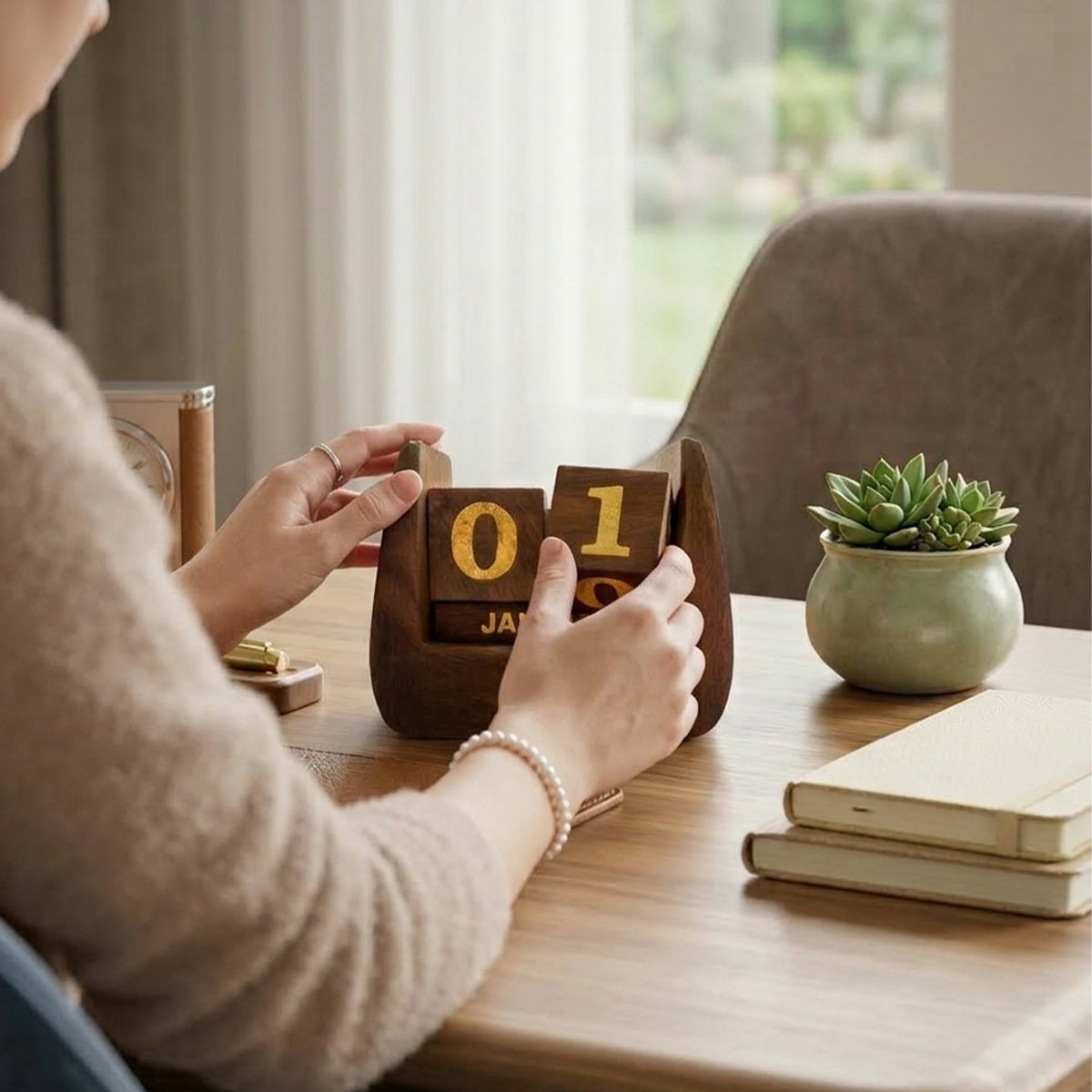 Timeless Rustic Wooden Calendar